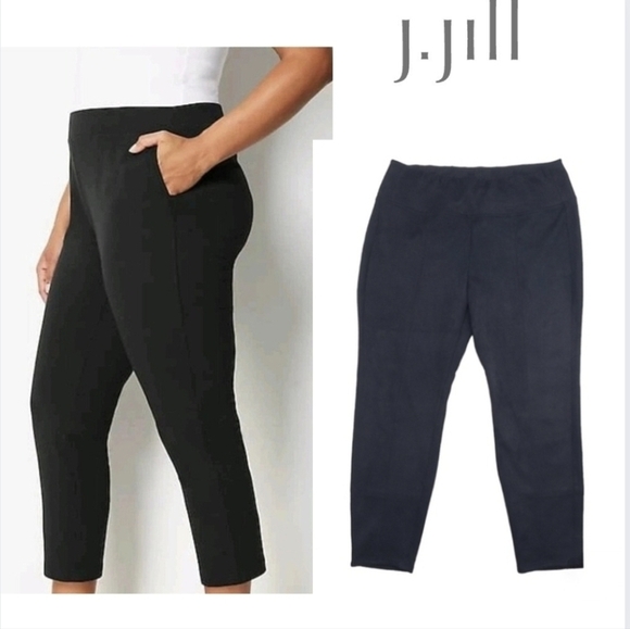 J. Jill Pants - J. Jill Wearever Collection Smooth Faux Suede Ankle Leggings/Pants Sz Large